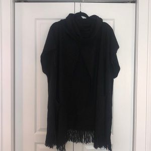 Black Sparkly Poncho